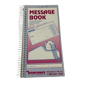 Vintage Phone Message Book Carbon Copies Spiral Viking Office Products